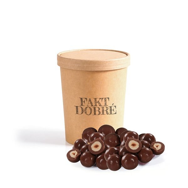 FAKT DOBRÉ kelímek Lískové ořechy v MLÉČNÉ čoko 100 g